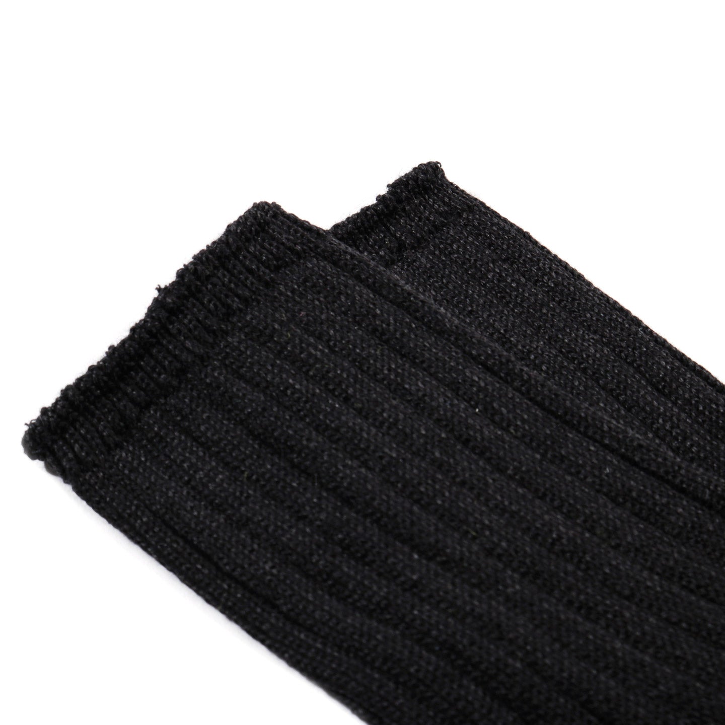 ROTOTO LINEN COTTON RIBBED ANKLE SOCKS BLACK