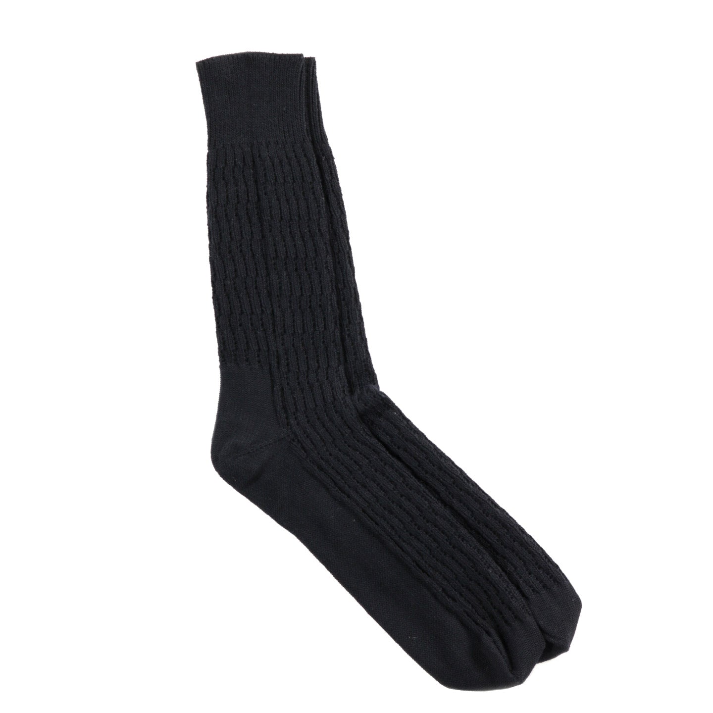ROTOTO FOLK CROCHET SOCKS BLACK