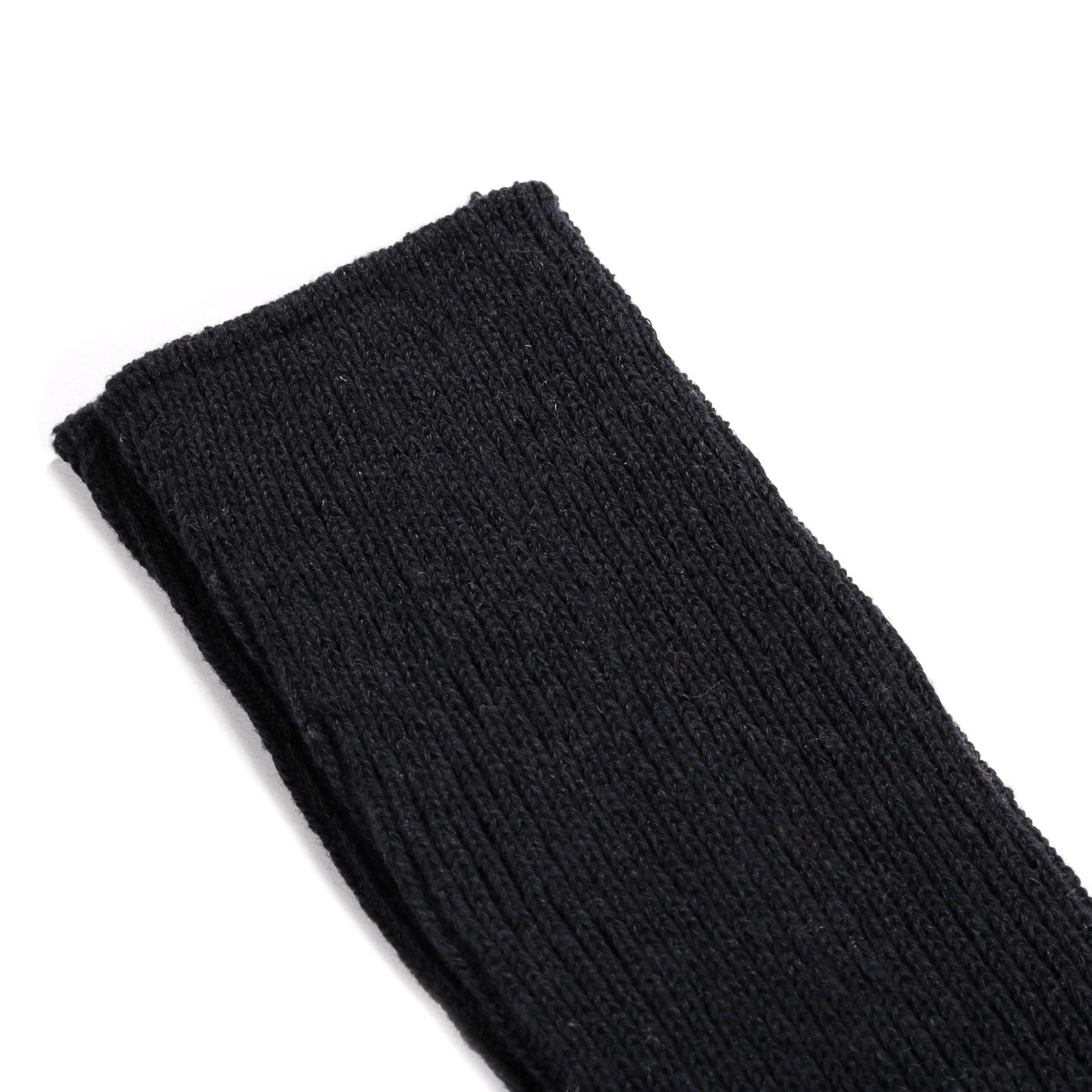 ROTOTO WASHI & ORGANIC COTTON RIB CREW SOCKS BLACK