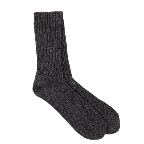 ROTOTO RECYCLED COTTON MARL SOCKS CHARCOAL