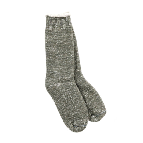 ROTOTO DOUBLE FACE CREW SOCKS ARMY GREEN