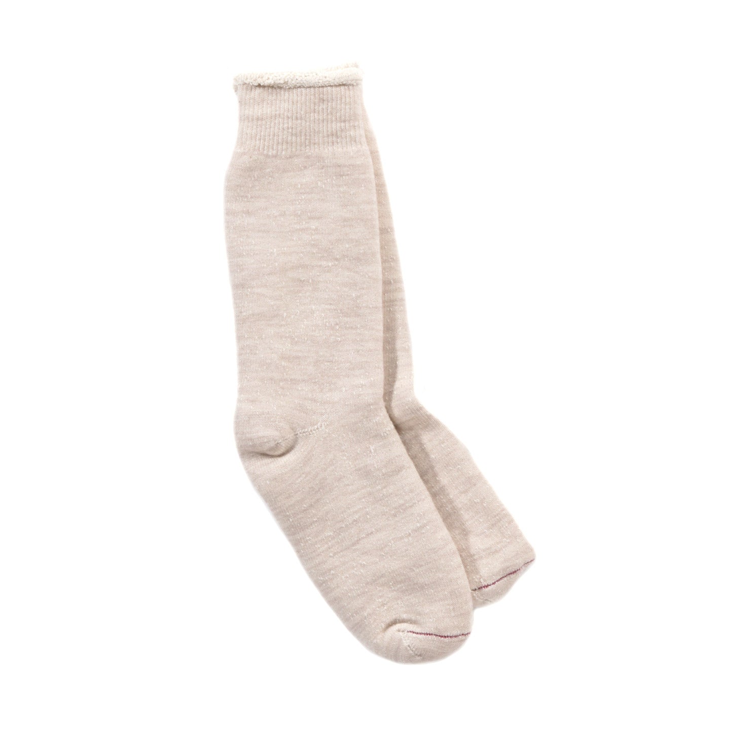 ROTOTO DOUBLE FACE CREW SOCKS OATMEAL