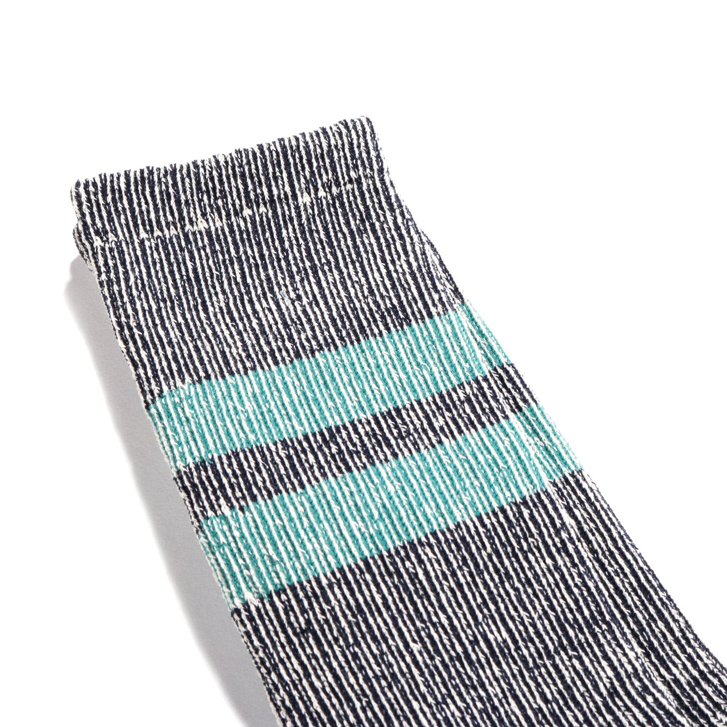 ROTOTO PILE STRIPE MARL SOCKS NAVY / SEA GREEN