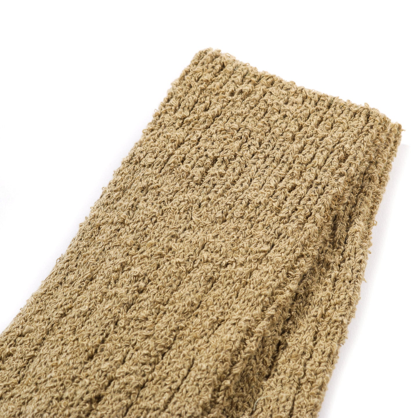 ROTOTO RECYCLED COTTON BOUCLE SOCKS KHAKI