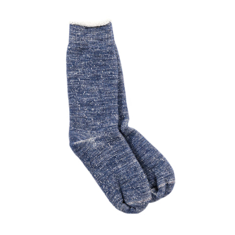 ROTOTO DOUBLE FACE CREW SOCKS DEEP OCEAN