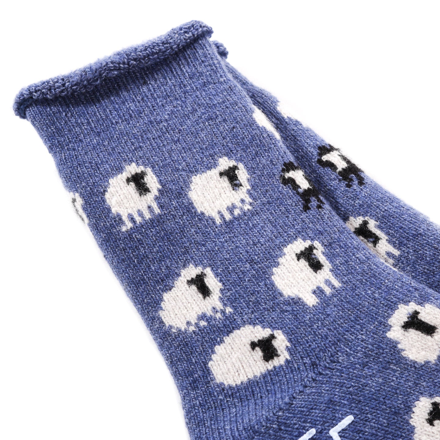 ROTOTO PILE ROOM SOCKS SHEEP BLUE