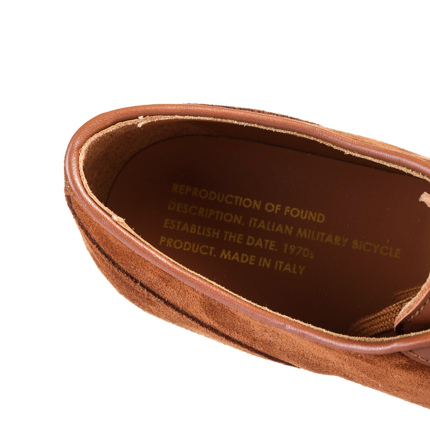 REPRODUCTION OF FOUND ITALIAN MILITARY SHOE COGNAC