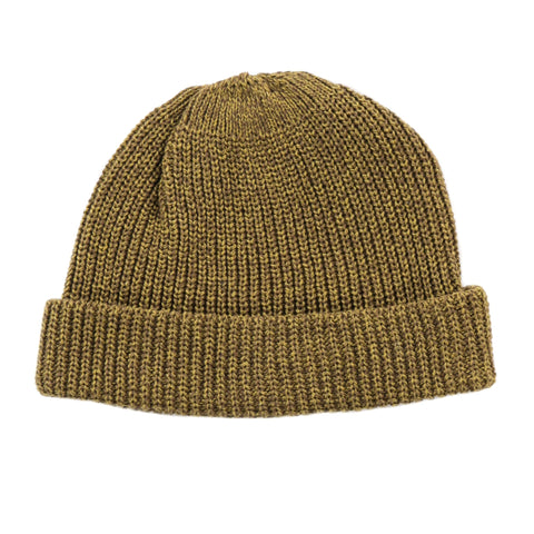 ROTOTO RECYCLED COTTON MARL BEANIE MOSS GREEN