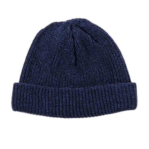 ROTOTO RECYCLED COTTON MARL BEANIE NAVY