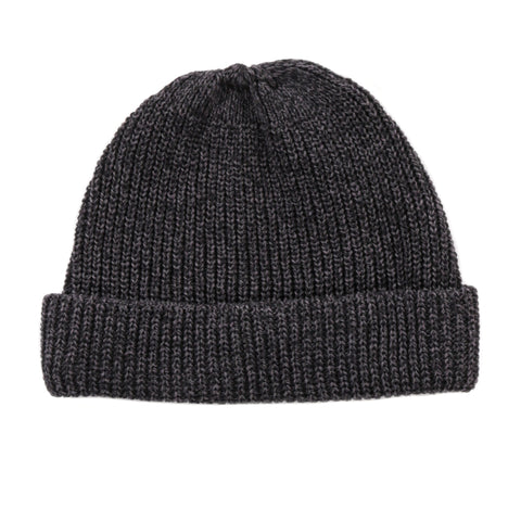 ROTOTO RECYCLED COTTON MARL BEANIE CHARCOAL