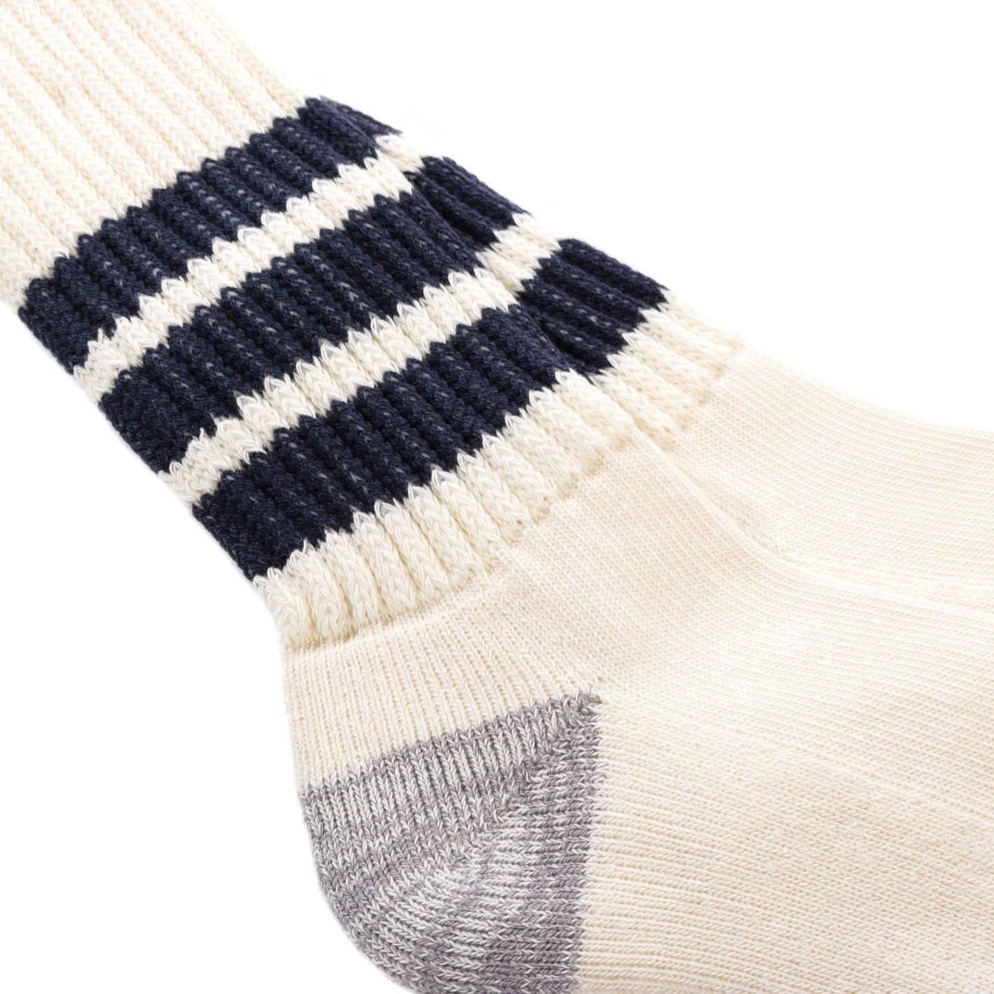 ROTOTO COARSE RIBBED OLD SCHOOL CREW SOCKS NAVY