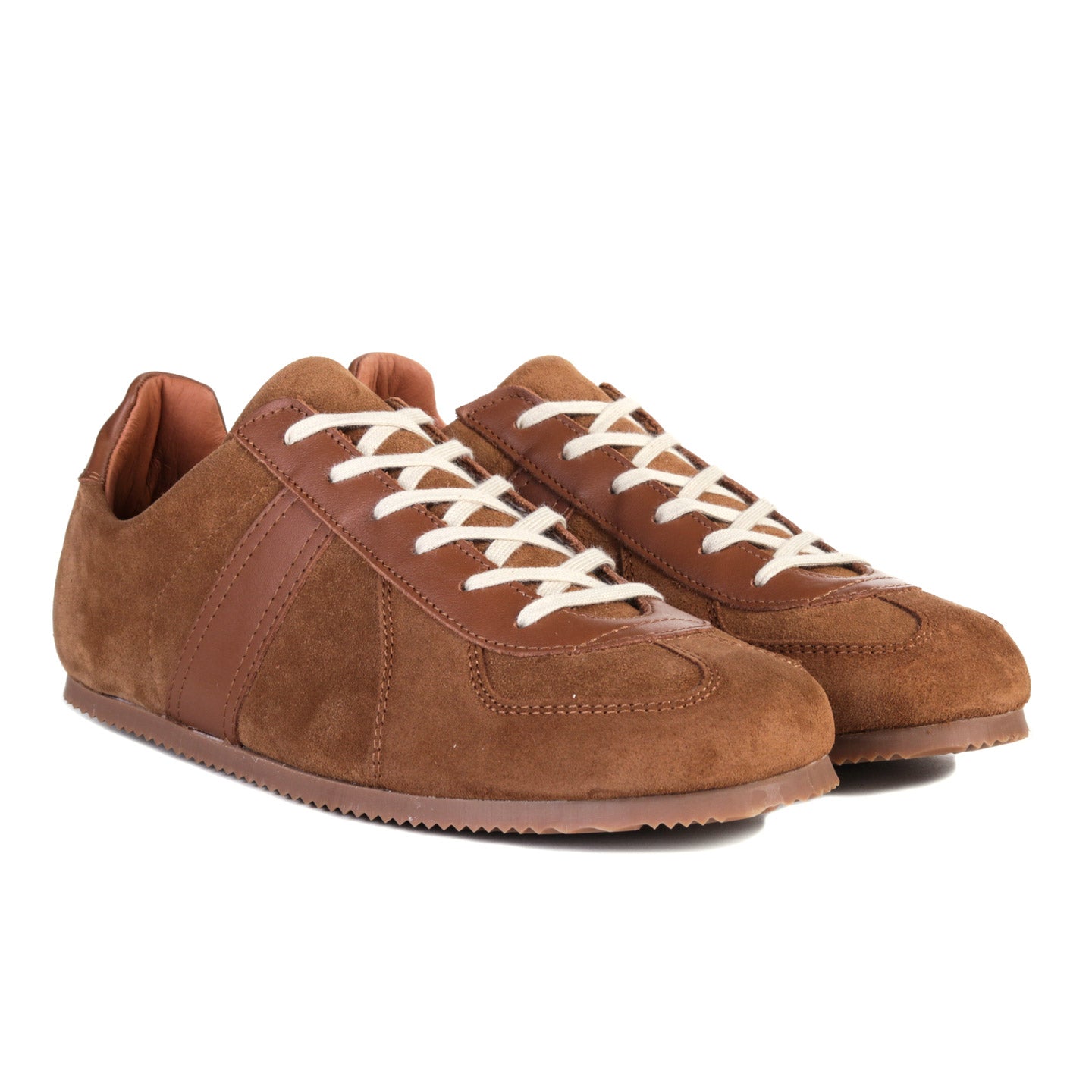 REPRODUCTION OF FOUND GERMAN MILITARY TRAINER COGNAC