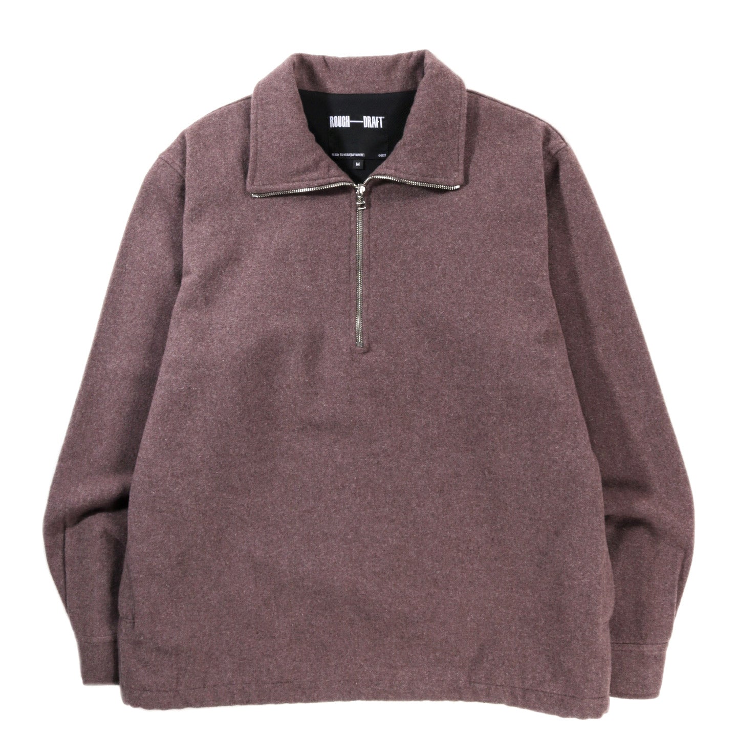 ROUGH DRAFT TRAVELER HALF ZIP PLUM WOOL