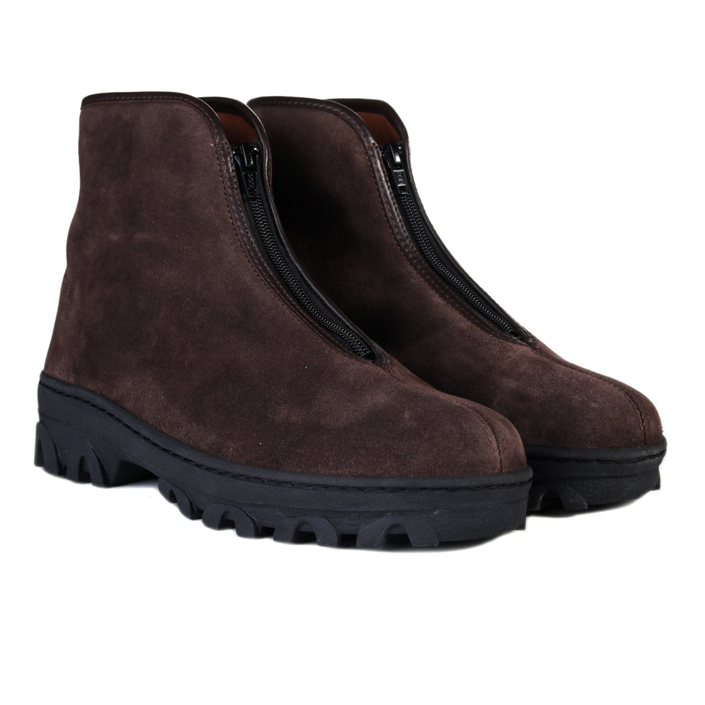 REPRODUCTION OF FOUND RUSSIAN MILITARY ZIP BOOT CHOCO BROWN SUEDE