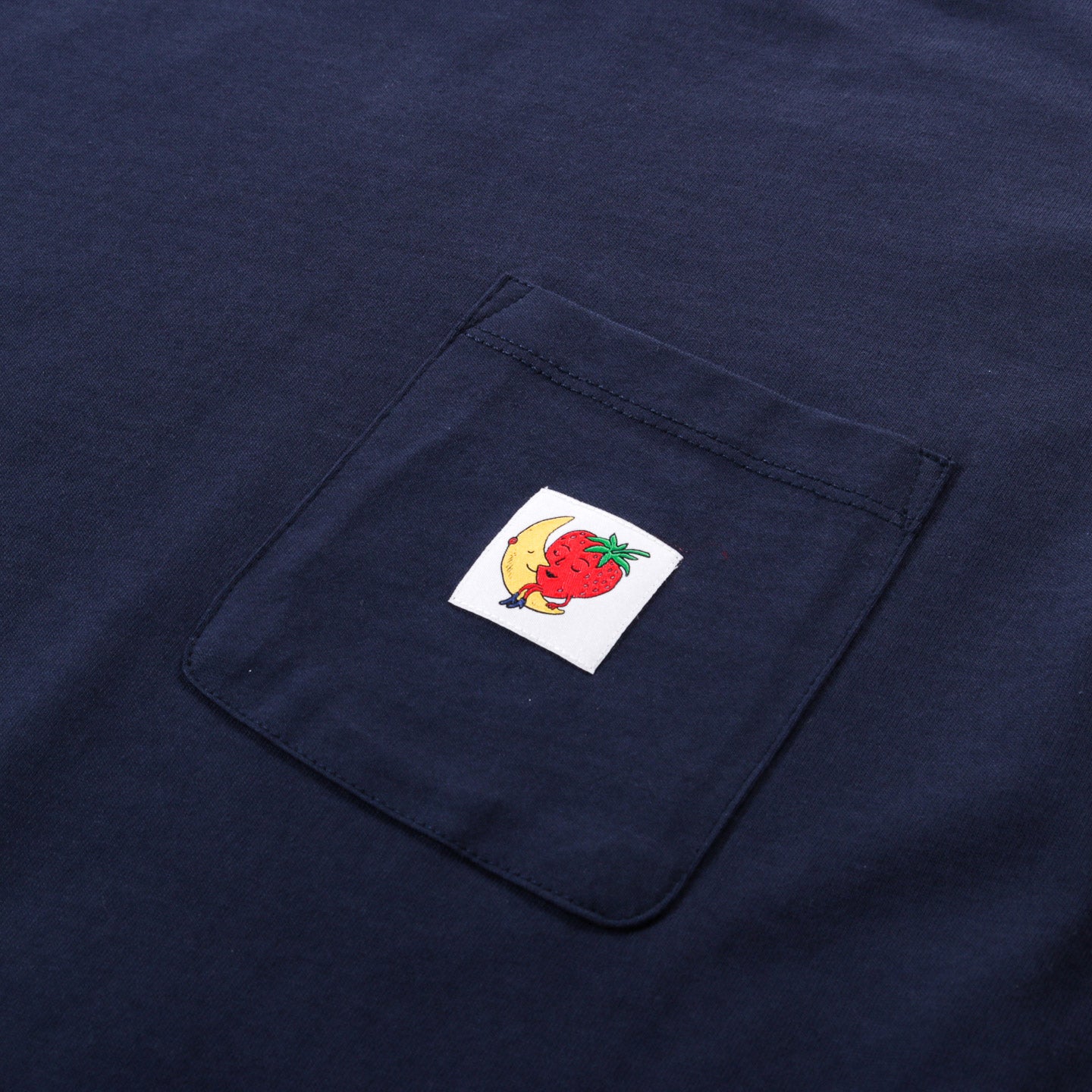 SKY HIGH FARM WORKWEAR LOGO LABEL POCKET T-SHIRT NAVY