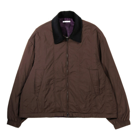 S.K. MANOR HILL FIELD JACKET BROWN QUILTED REC NYLON WR