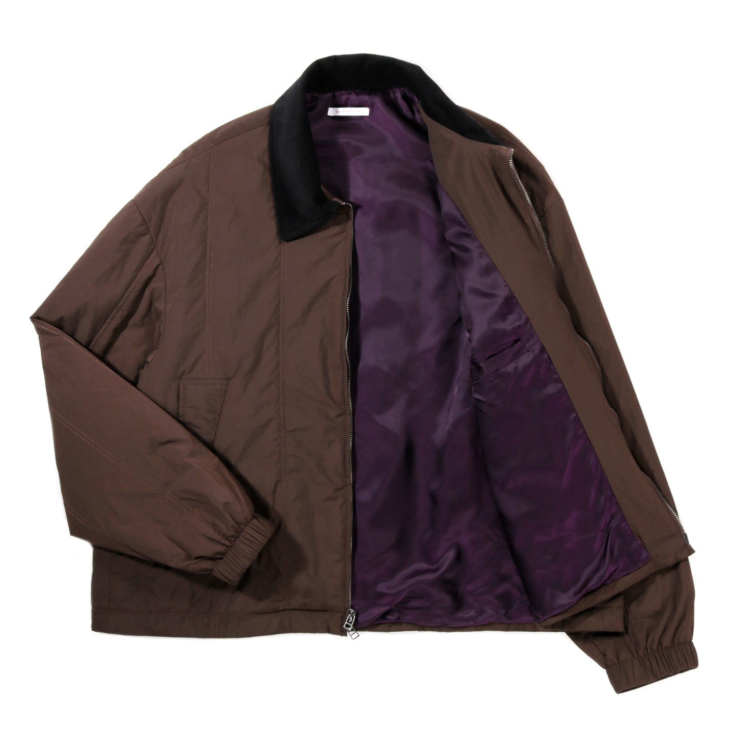 S.K. MANOR HILL FIELD JACKET BROWN QUILTED REC NYLON WR