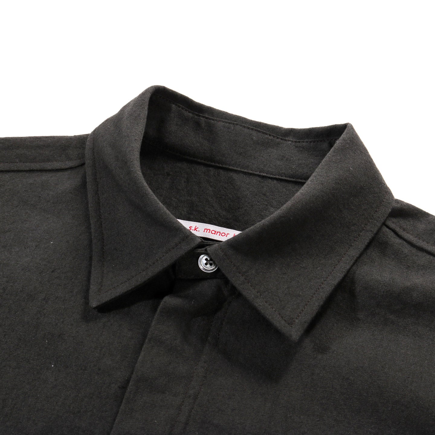 S.K. MANOR HILL MECHANIC SHIRT / JACKET ANTIQUE BLACK LINEN COTTON