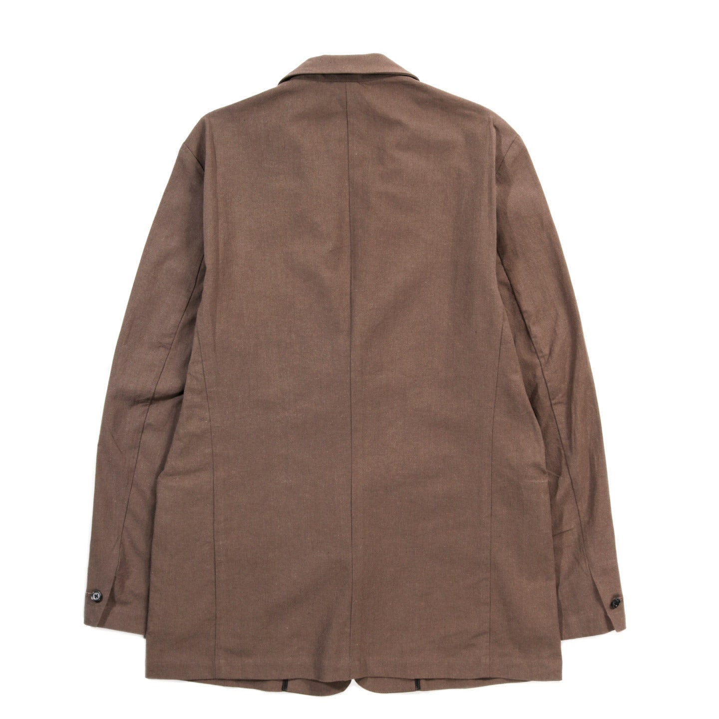 S.K. MANOR HILL JULIAN BLAZER BROWN LINEN COTTON