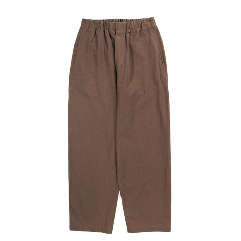 S.K. MANOR HILL TILT PANT BROWN LINEN COTTON