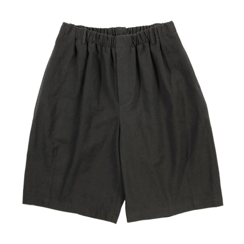 S.K. MANOR HILL SOLAR SHORT ANTIQUE BLACK LINEN COTTON