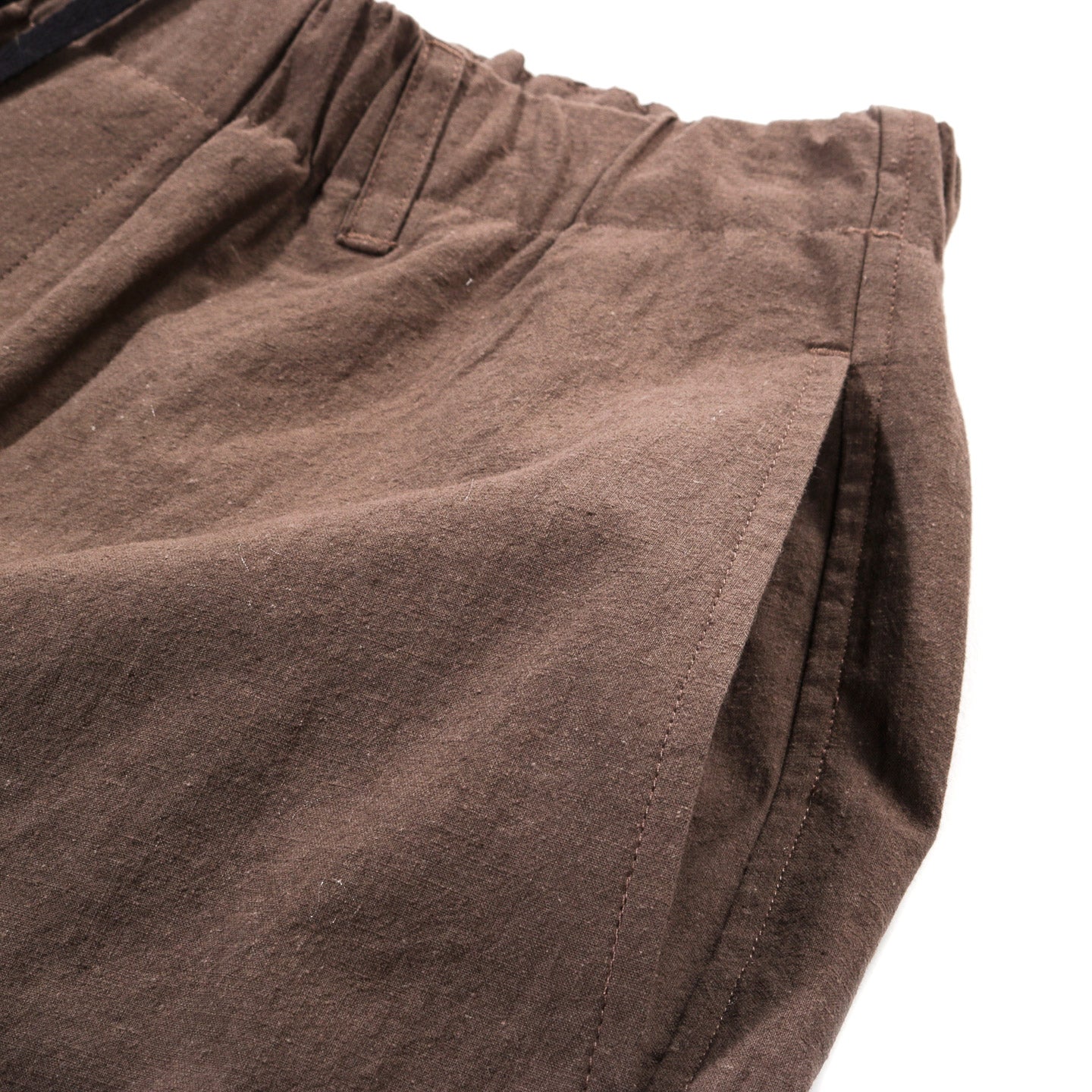 S.K. MANOR HILL TILT PANT BROWN LINEN COTTON