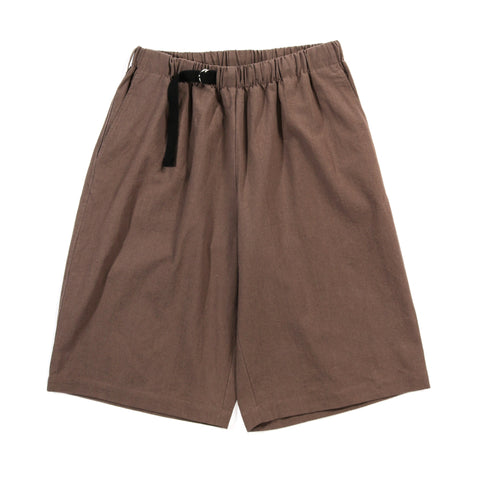 S.K. MANOR HILL PALEGO SHORT BROWN LINEN COTTON
