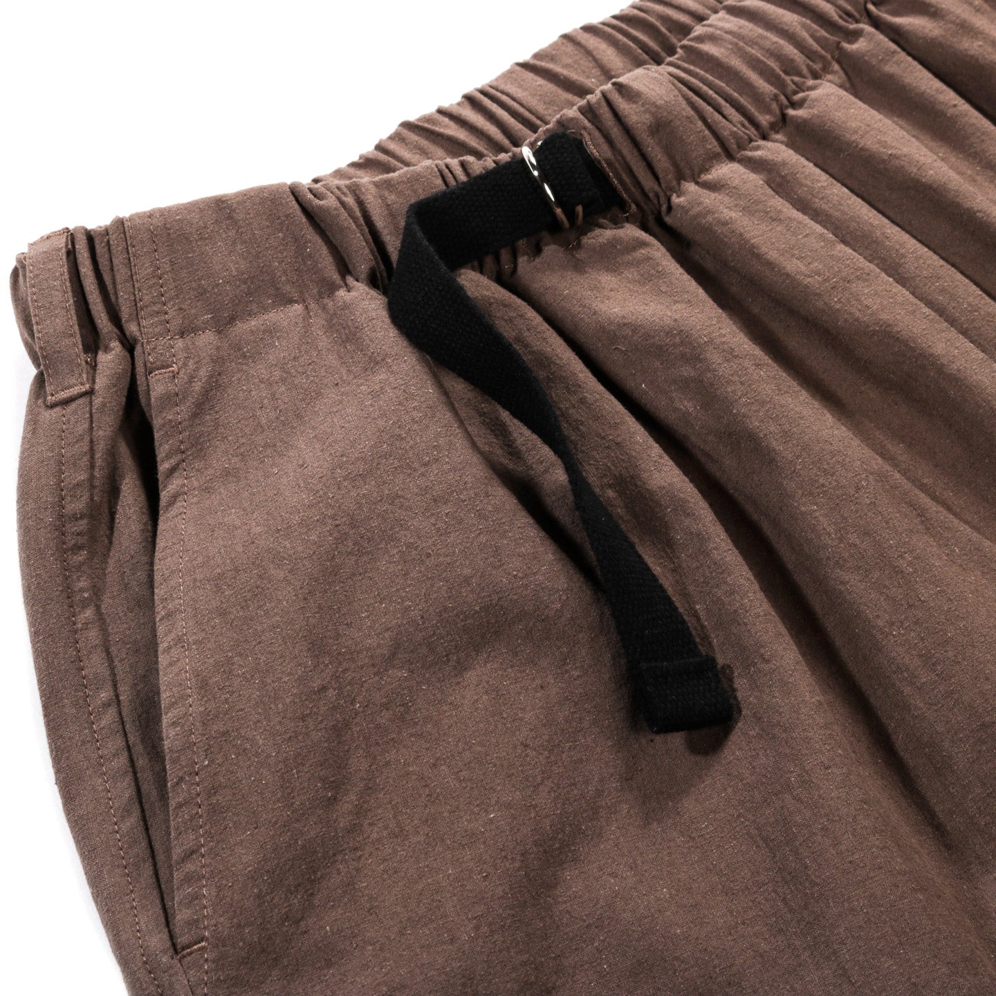 S.K. MANOR HILL PALEGO SHORT BROWN LINEN COTTON
