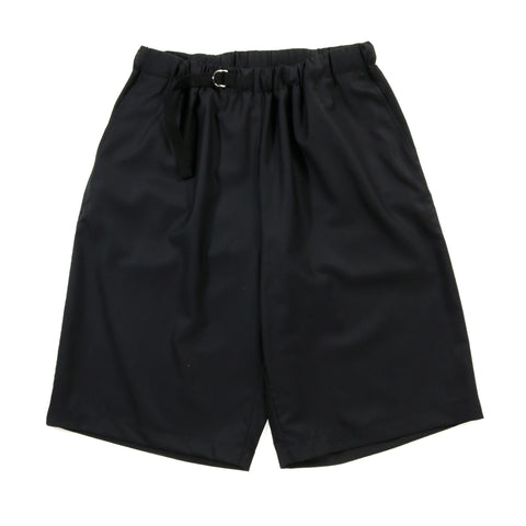 S.K. MANOR HILL PALEGO SHORT BLACK TROPICAL WOOL