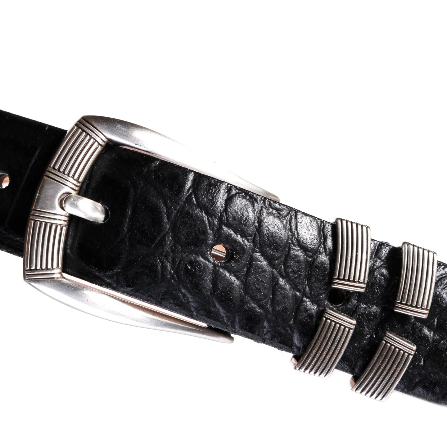 S.K. MANOR HILL CAVALIER BELT BLACK LEATHER