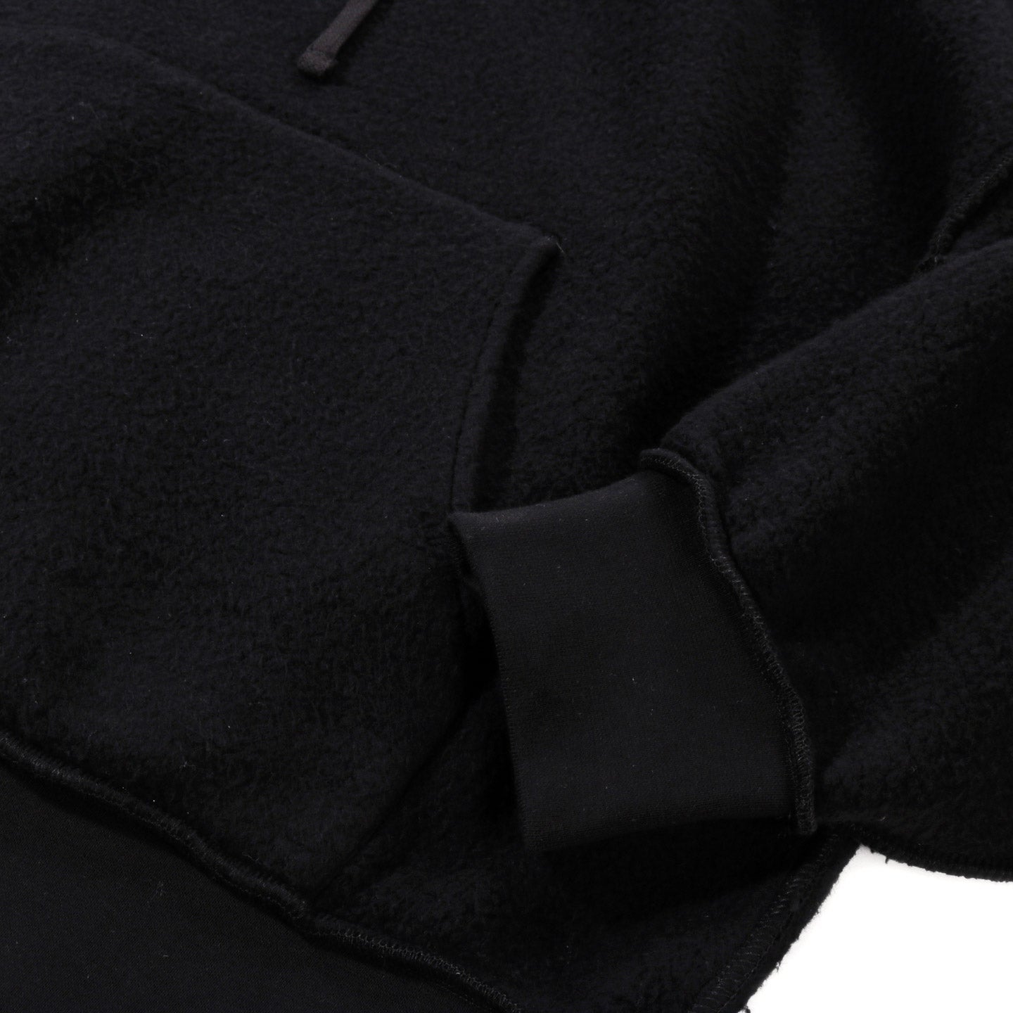 S.K. MANOR HILL REVERSIBLE EVERT HOODIE BLACK COTTON FLEECE