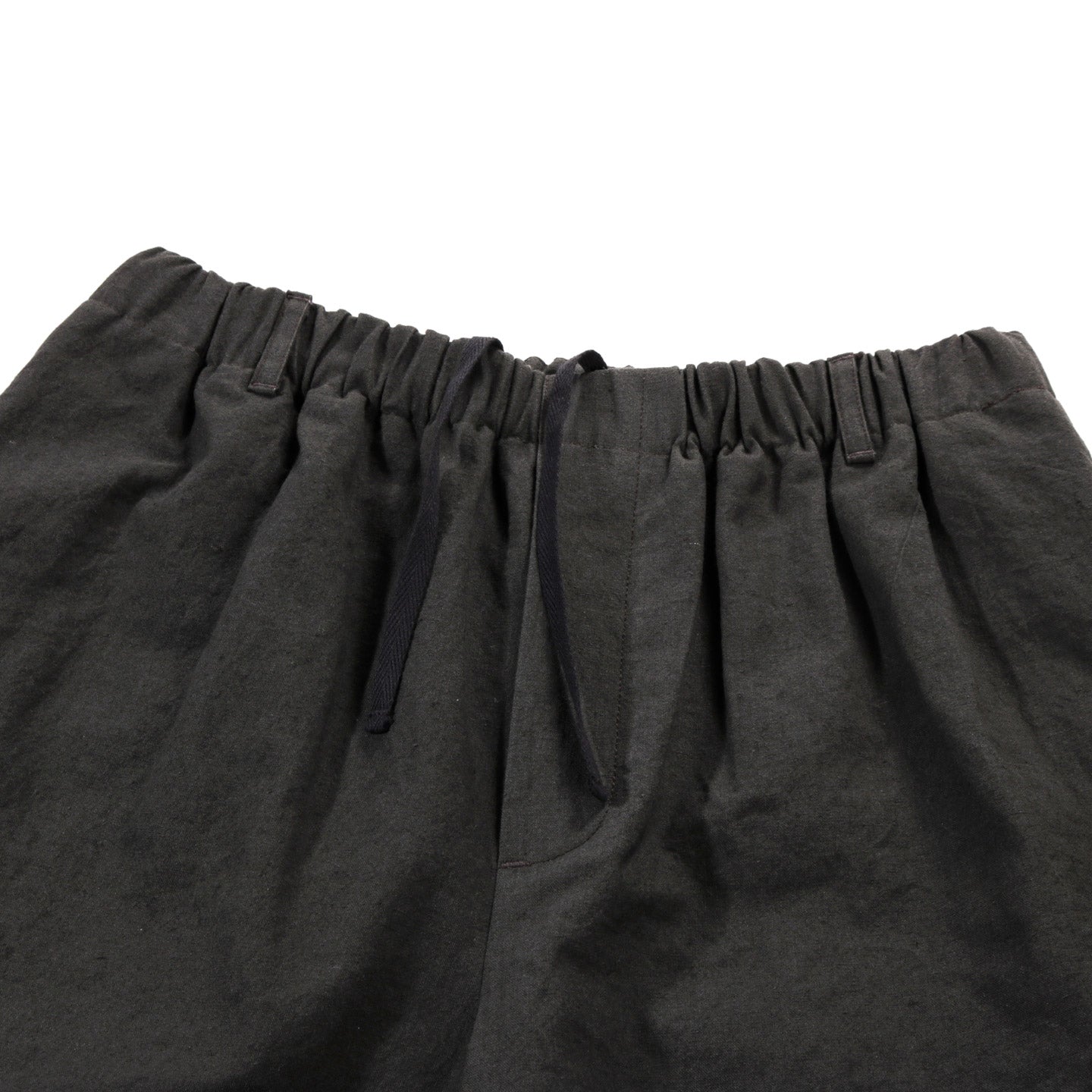 S.K. MANOR HILL SOLAR SHORT ANTIQUE BLACK LINEN COTTON