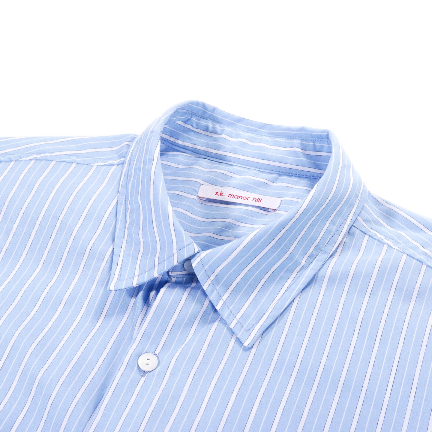 S.K. MANOR HILL SMOKE SHIRT BLUE & WHITE STRIPED COTTON