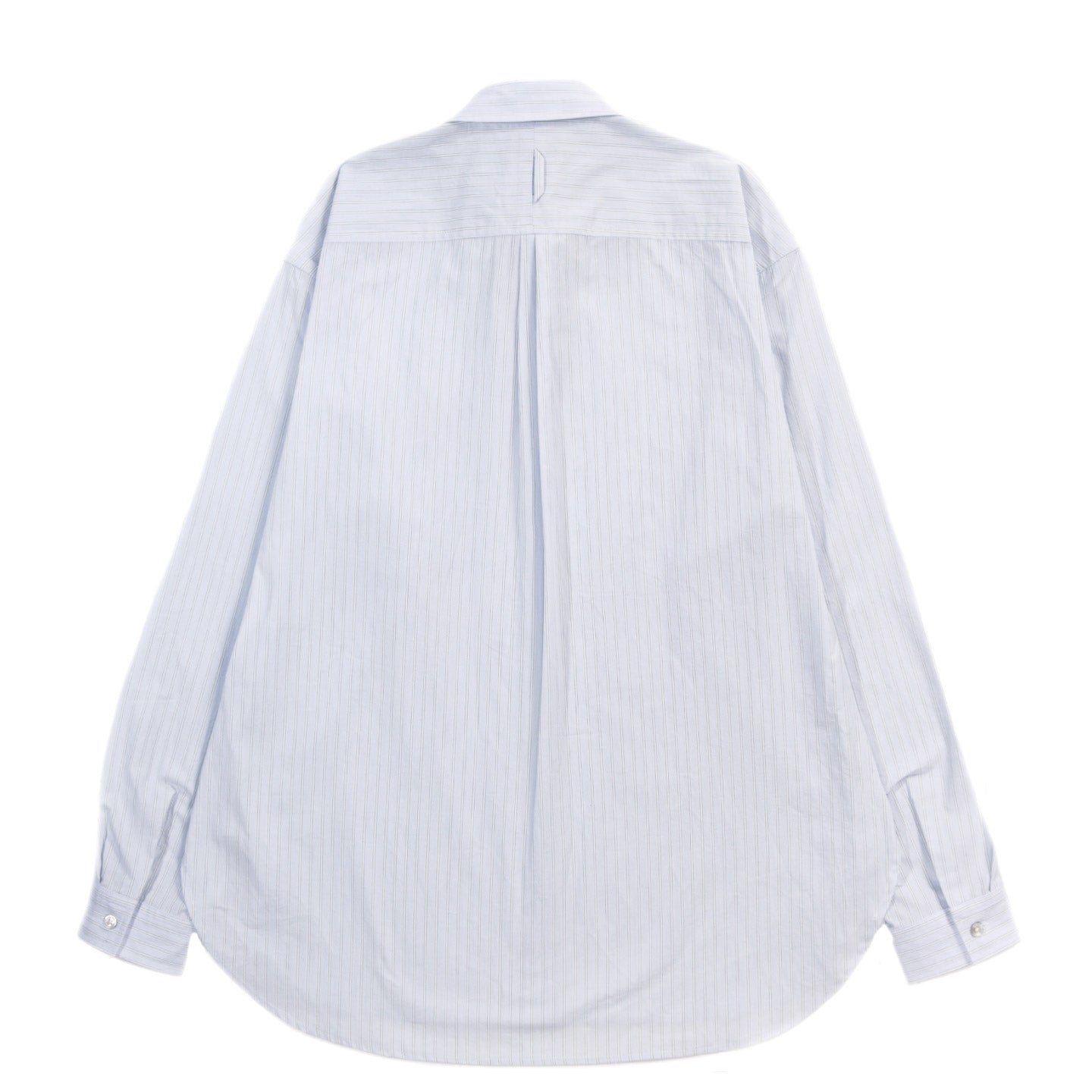 S.K. MANOR HILL SCRIBE SHIRT WHITE & LT BLUE STRIPED COTTON