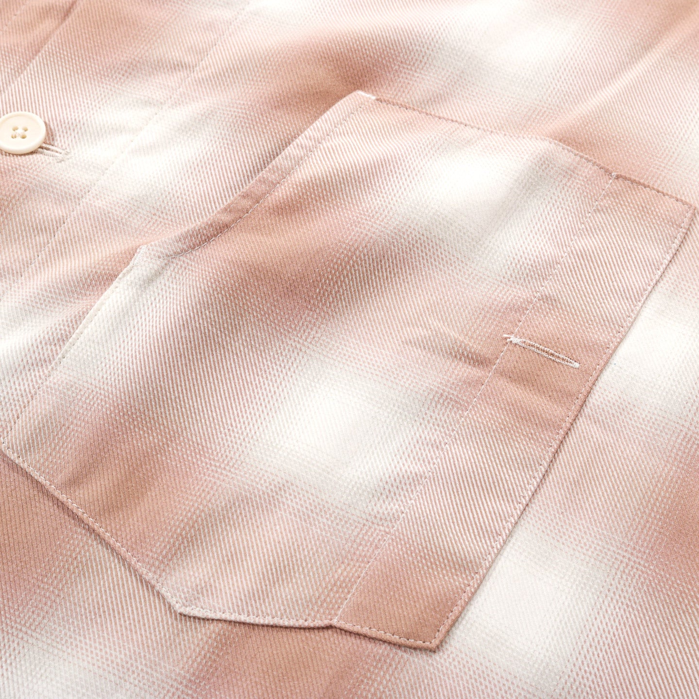 S.K. MANOR HILL TASK SHIRT JACKET PINK / SAND ORGANIC COTTON FLANNEL