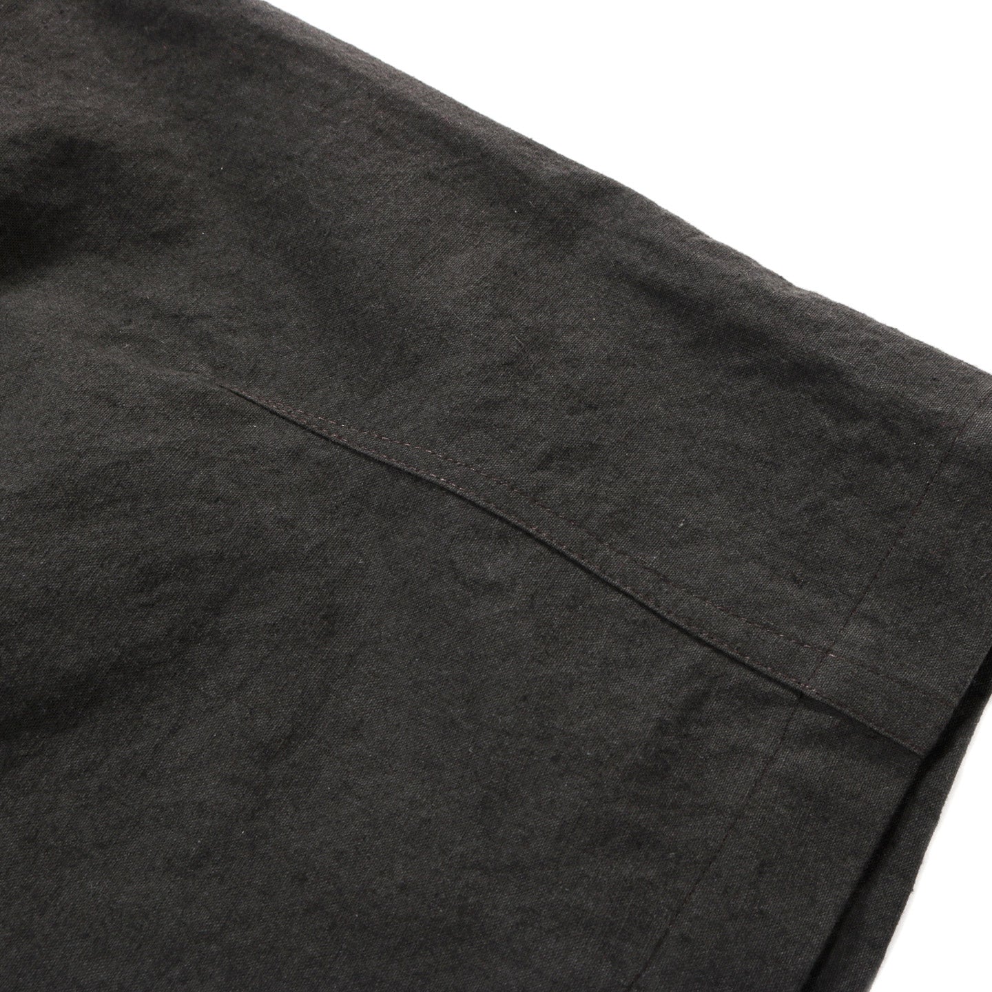 S.K. MANOR HILL SOLAR SHORT ANTIQUE BLACK LINEN COTTON