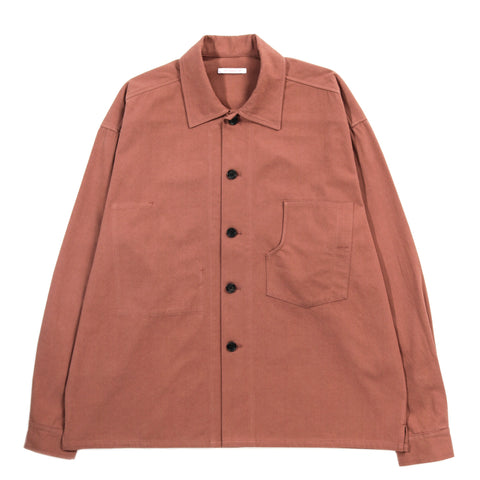 S.K. MANOR HILL TASK SHIRT JACKET LIGHT BROWN ORGANIC COTTON