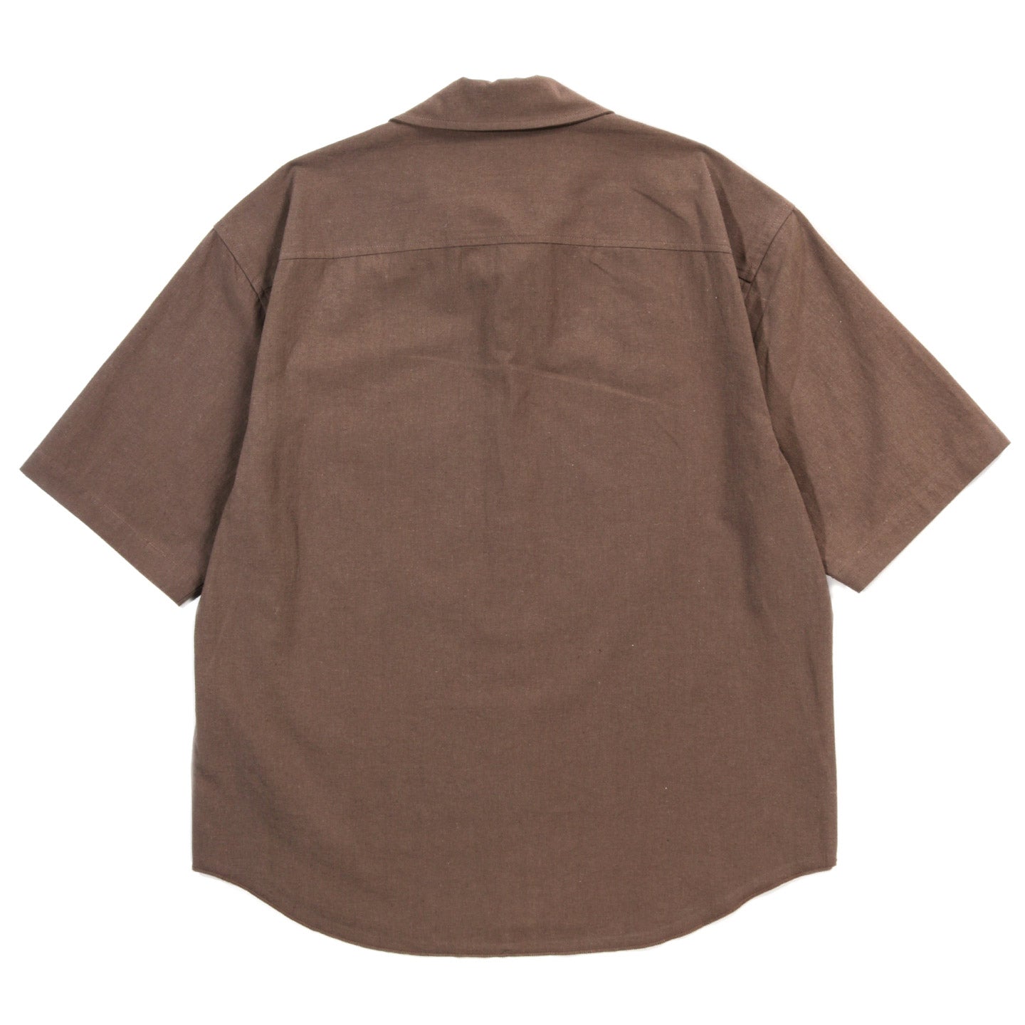 S.K. MANOR HILL SAGE SHIRT BROWN LINEN COTTON