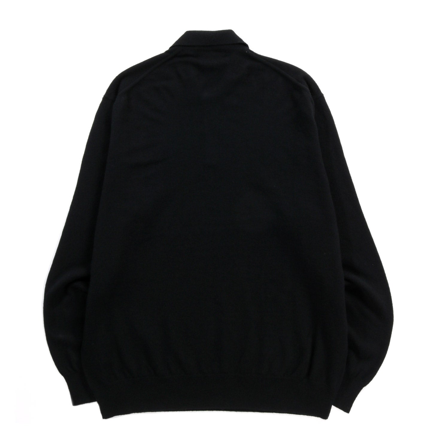 COMME DES GARCONS SHIRT N010 BIG WOOL POLO SWEATER BLACK