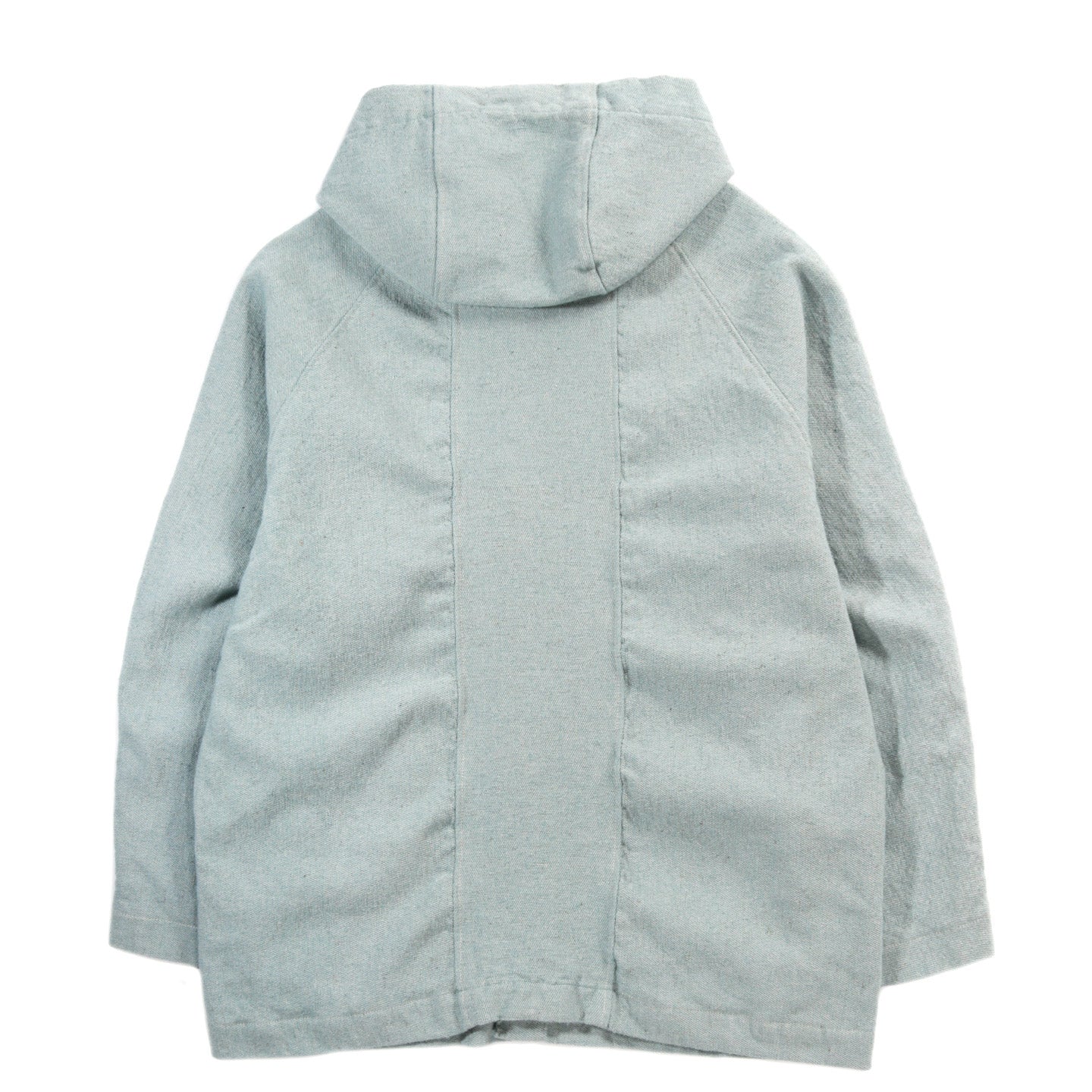 TENDER TYPE 976 HOODED DRAFTING COAT BLUE WOOL CARPET TWILL