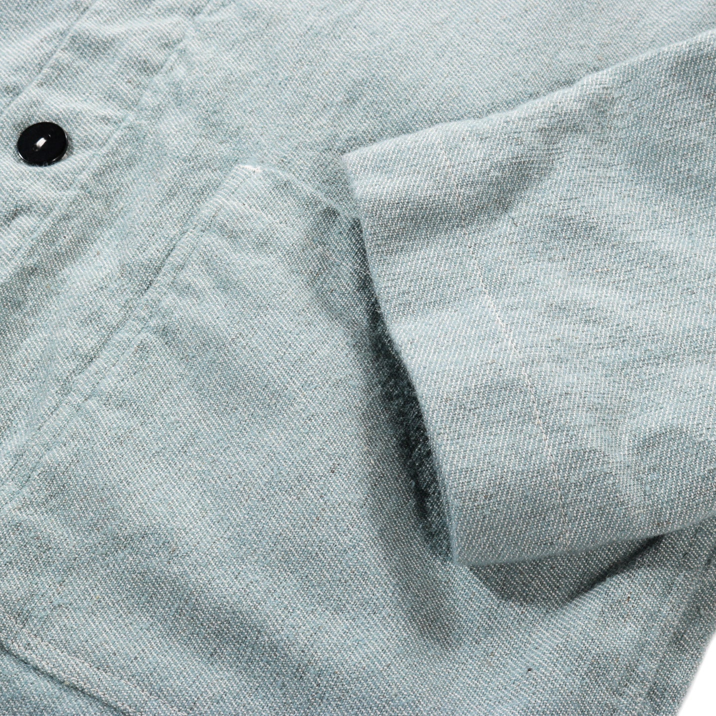 TENDER TYPE 976 HOODED DRAFTING COAT BLUE WOOL CARPET TWILL