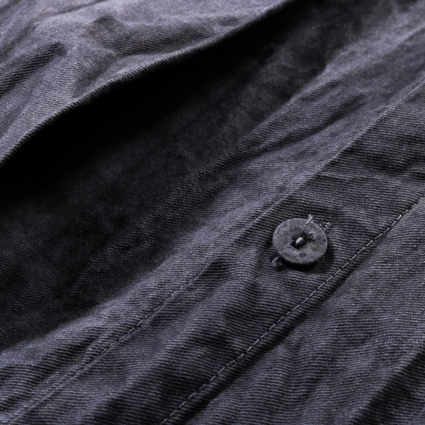 TENDER TYPE 402 TWO BIRDS SHIRT COTTON DROP CLOTH GREY LOGWOOD