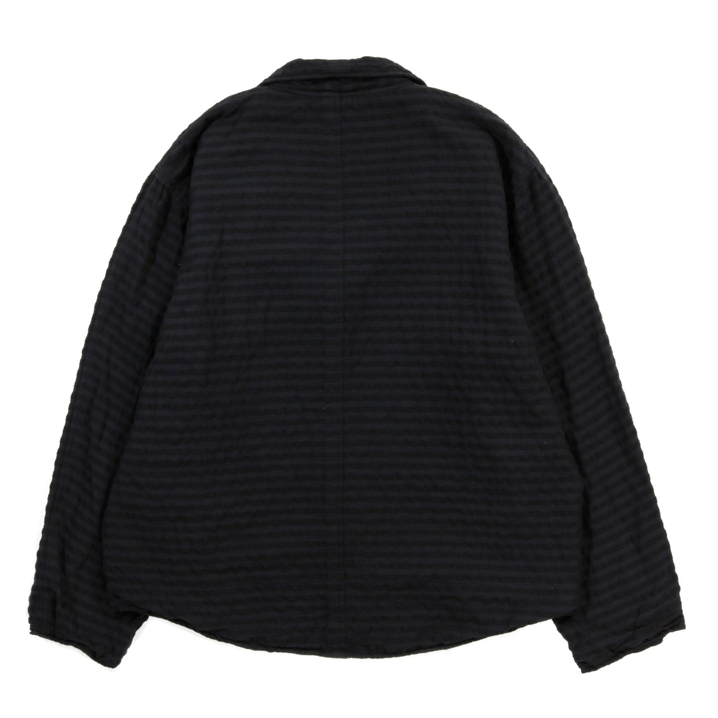 TENDER TYPE 918 TWO:ONE BUTTERFLY JACKET WOOL COTTON SEERSUCKER BLACK HOLE