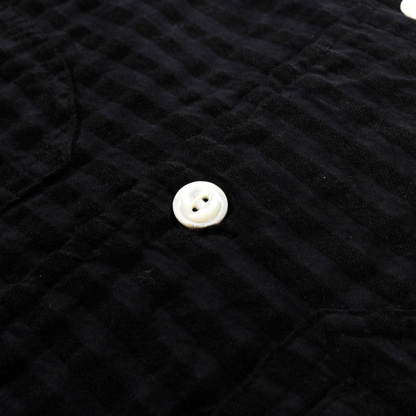 TENDER TYPE 918 TWO:ONE BUTTERFLY JACKET WOOL COTTON SEERSUCKER BLACK HOLE