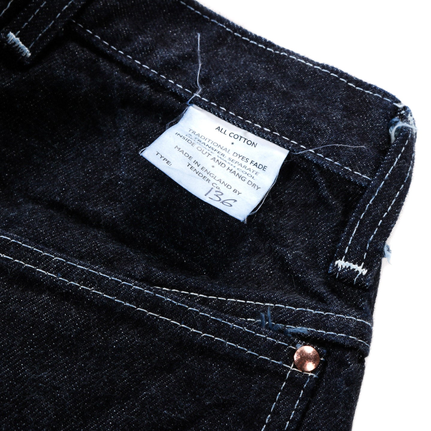 TENDER TYPE 136 OXFORD JEANS 16OZ SELVAGE DENIM RINSED