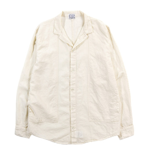 TENDER TYPE 439 STOLE POCKET BUTTERFLY SHIRT WOOL CALICO RINSED