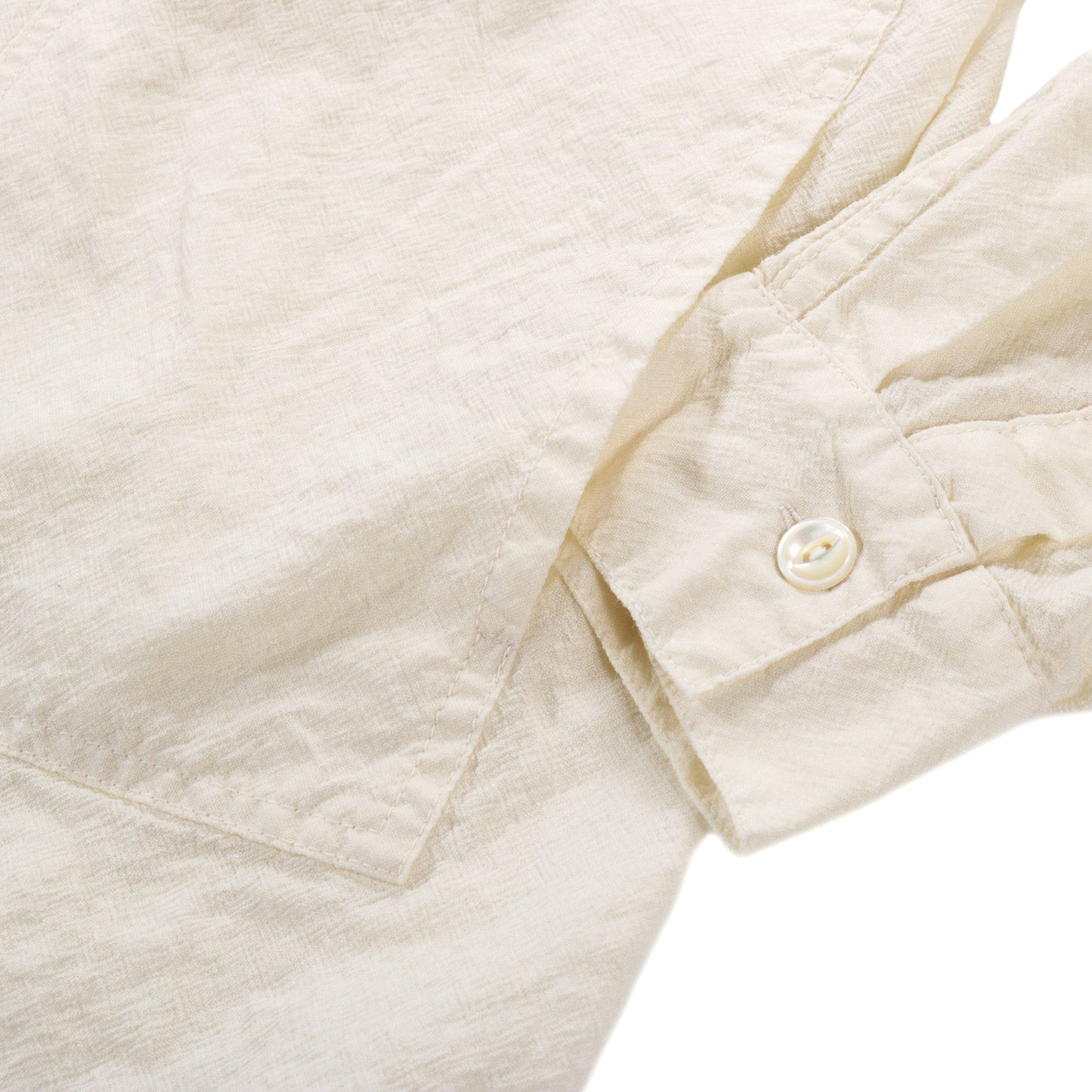 TENDER TYPE 439 STOLE POCKET BUTTERFLY SHIRT WOOL CALICO RINSED