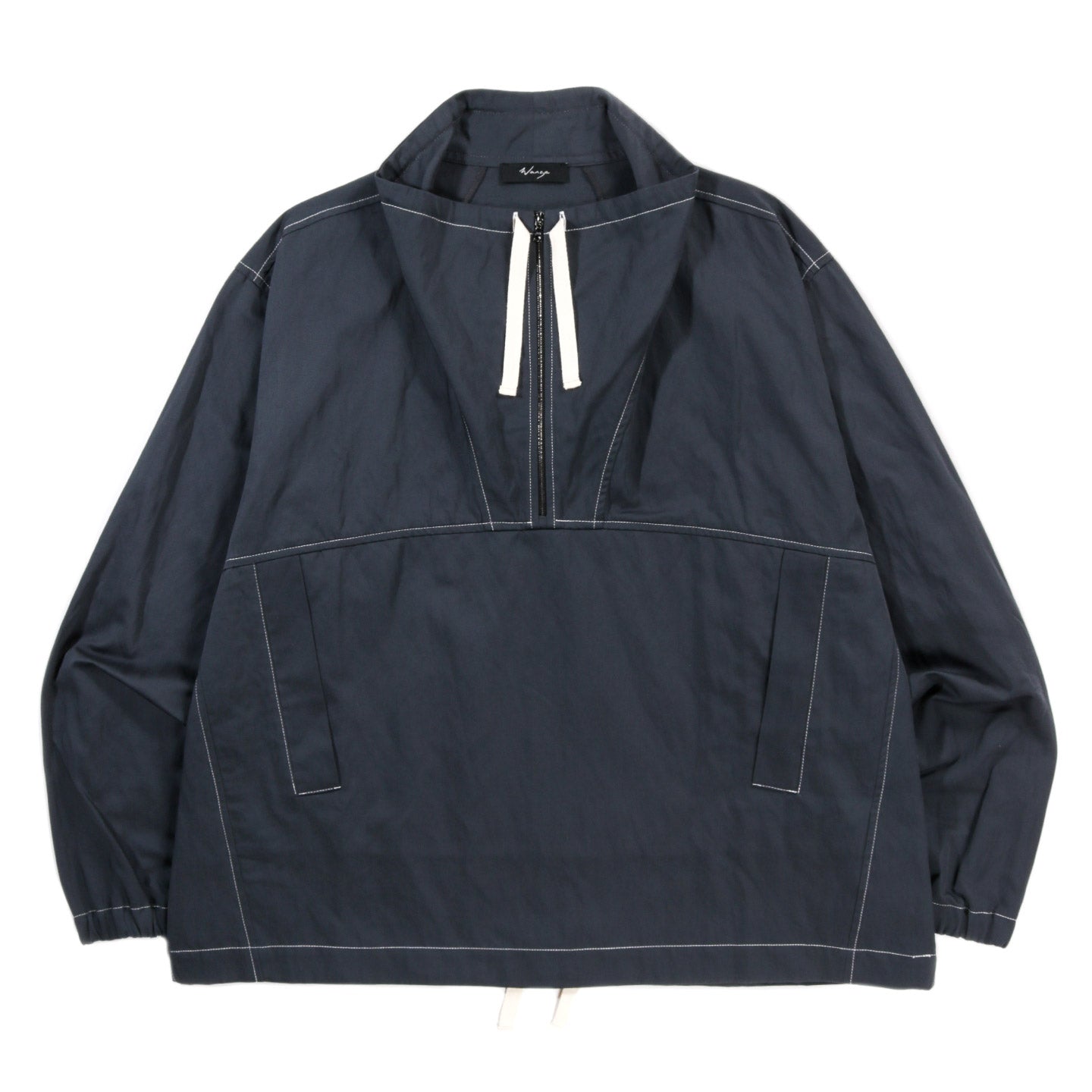 WANZE FUNNEL NECK ZIP ANORAK COTTON METAL MIDNIGHT