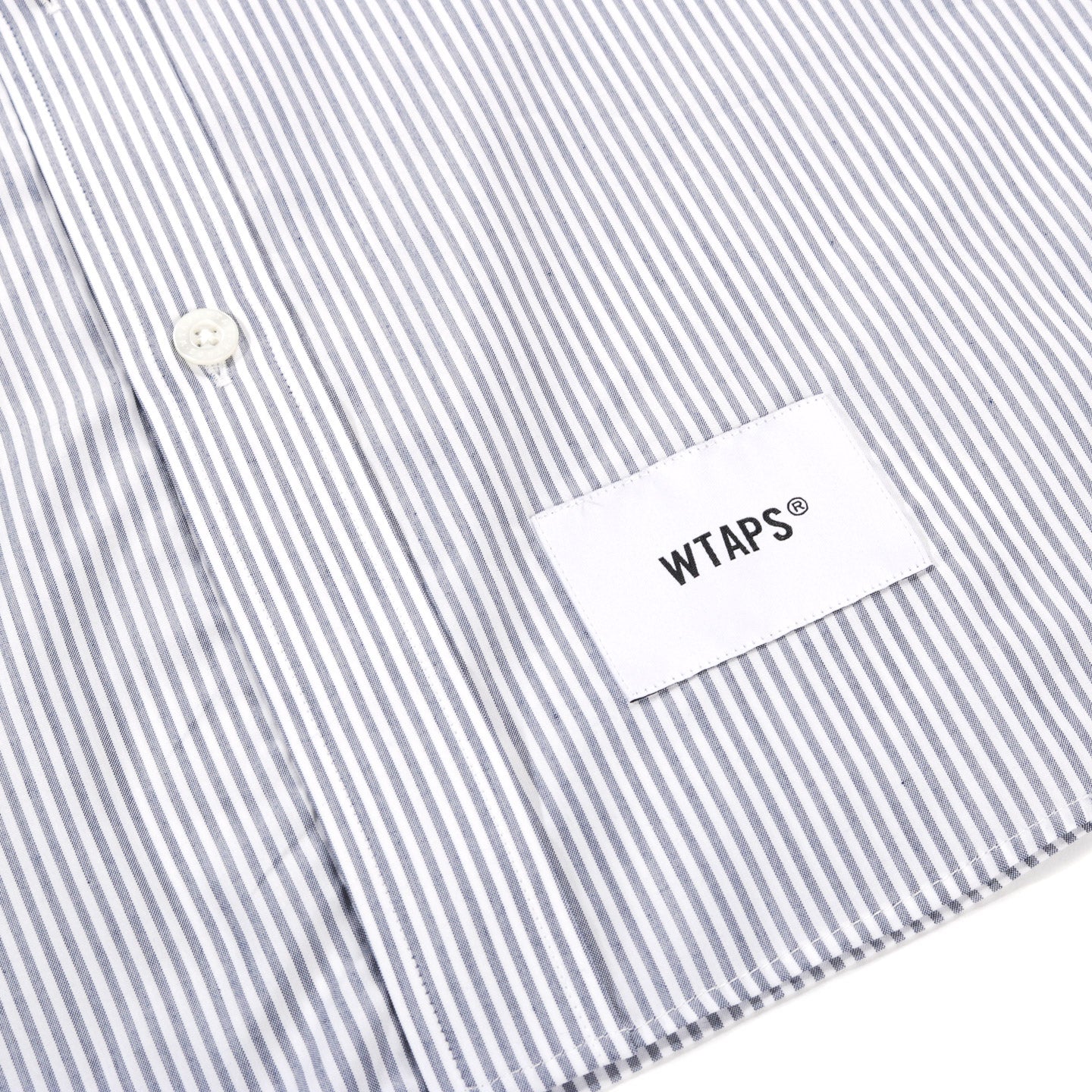 WTAPS BD 01 SHORTSLEEVE COOLMAX BROADCLOTH NAVY STRIPE