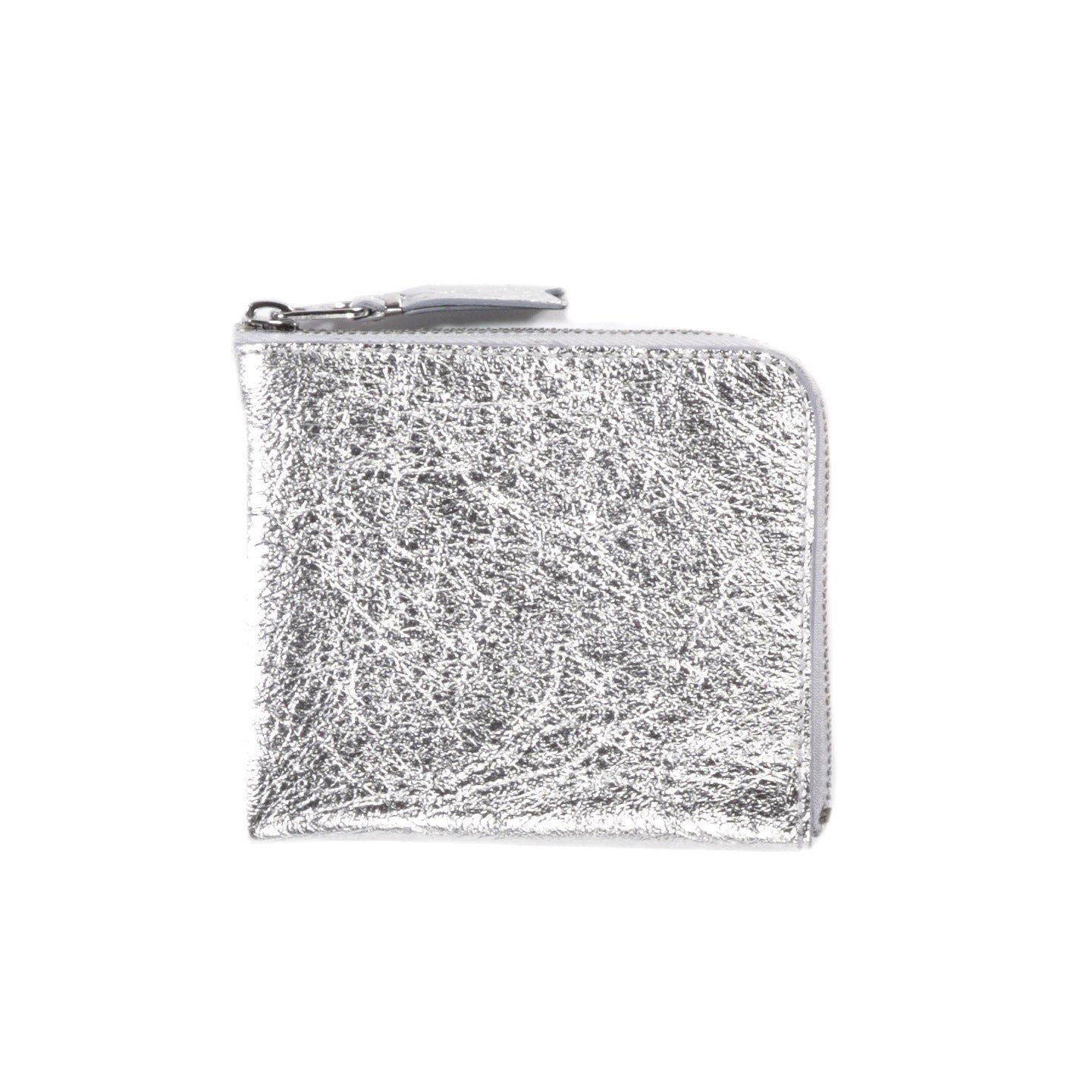 COMME DES GARCONS SA3100 GOLD LINE ZIP WALLET SILVER